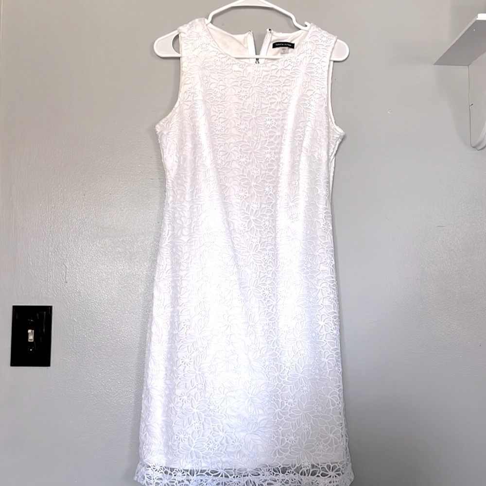 White Tommy Hilfiger dress with floral prints